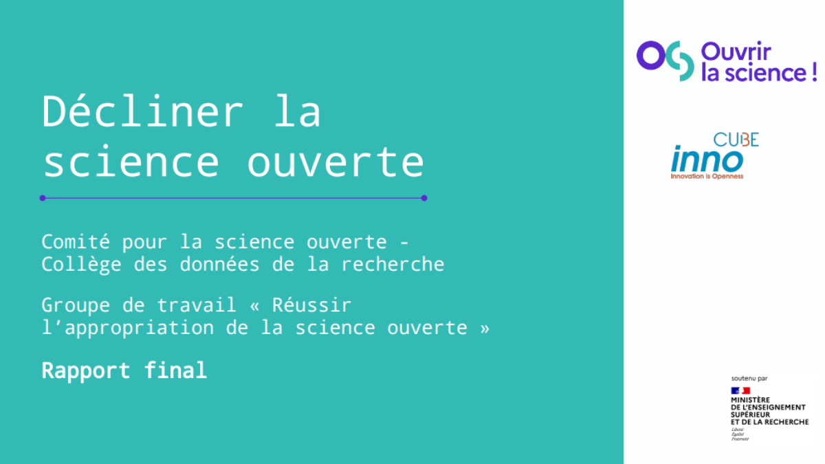 illustration ‘Décliner la science ouverte’ (Presenting All the Facets of Open Science)